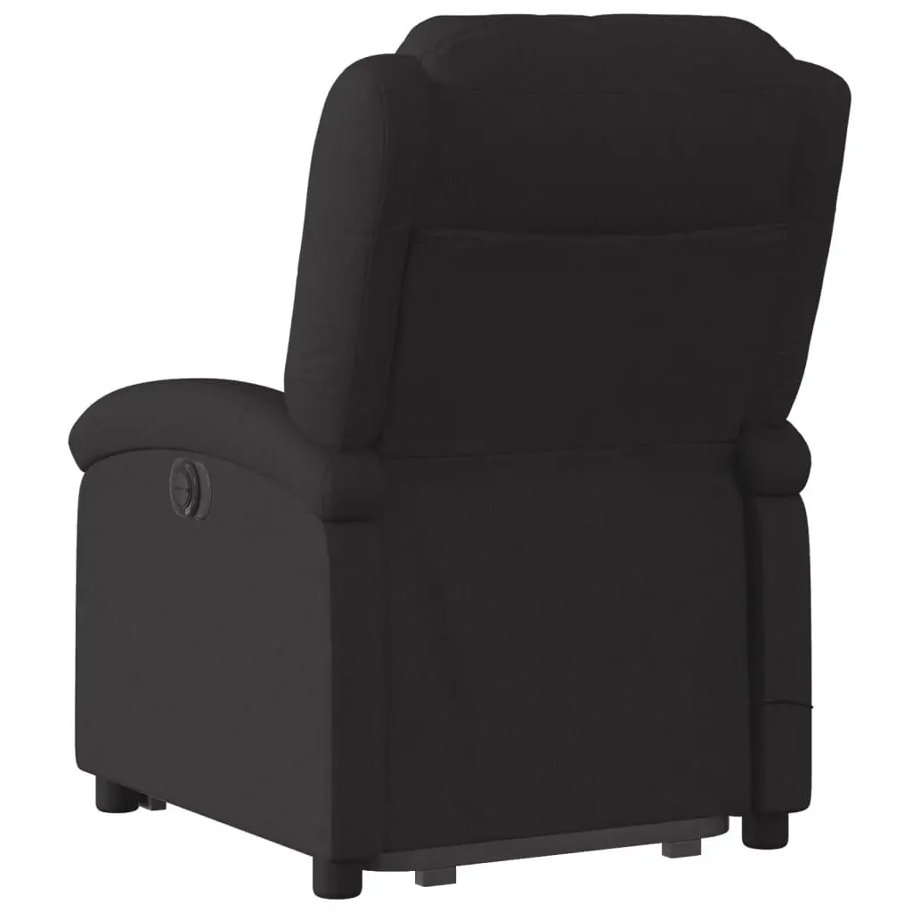 Electric Massage Recliner Chair Fabric Black Power Lift Electric Recline