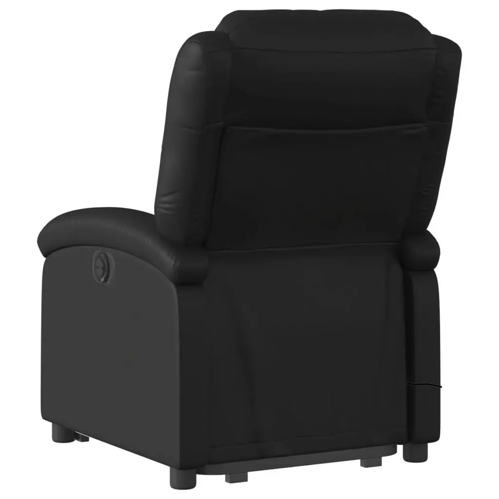 Electric Massage Chair Faux Leather Black Power Lift Recliner with Vibration Massage