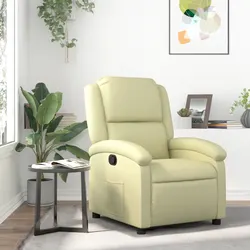 Practical Cream Leather Recliner for Everyday Use
