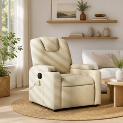 Practical Cream Recliner Chair for Relaxation at Home