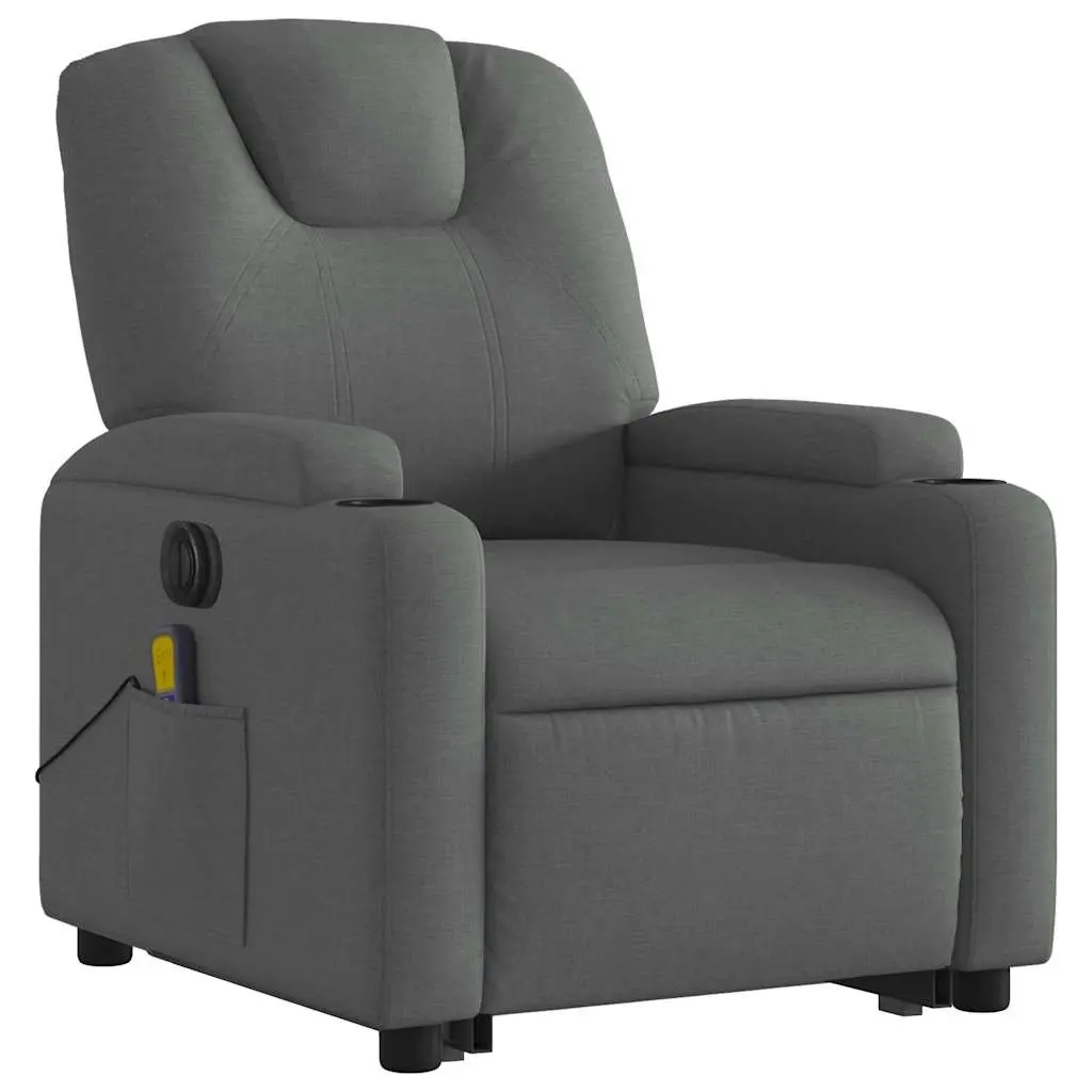 Electric Massage Recliner Chair Power Lift Fabric Grey