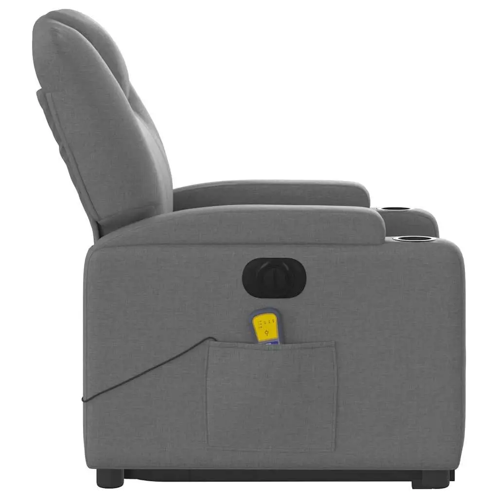 Electric Massage Recliner Chair Power Lift Fabric Grey
