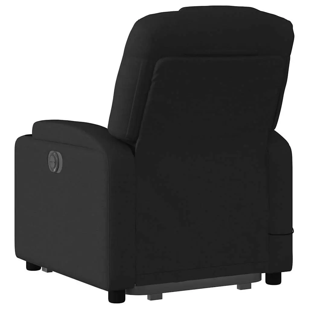 Electric Massage Chair Fabric Black Stand Up Recliner Vibration