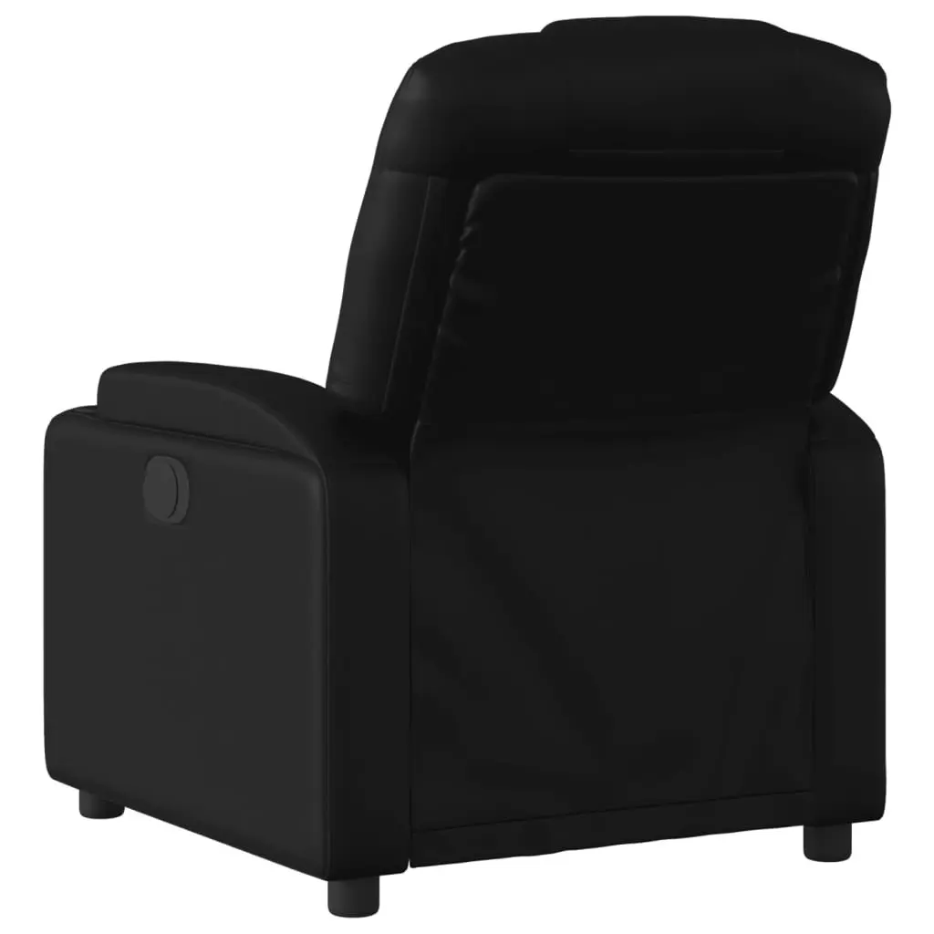 Recliner Chair Manual Reclining Faux Leather Black