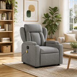 Practical Grey Massage Recliner Chair for Home Comfort