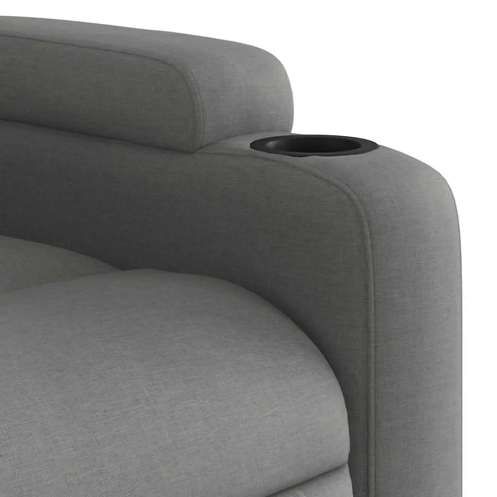 Massage Recliner Chair Fabric Dark Grey Manual Reclining Armchair with Vibration 6 Massage Points