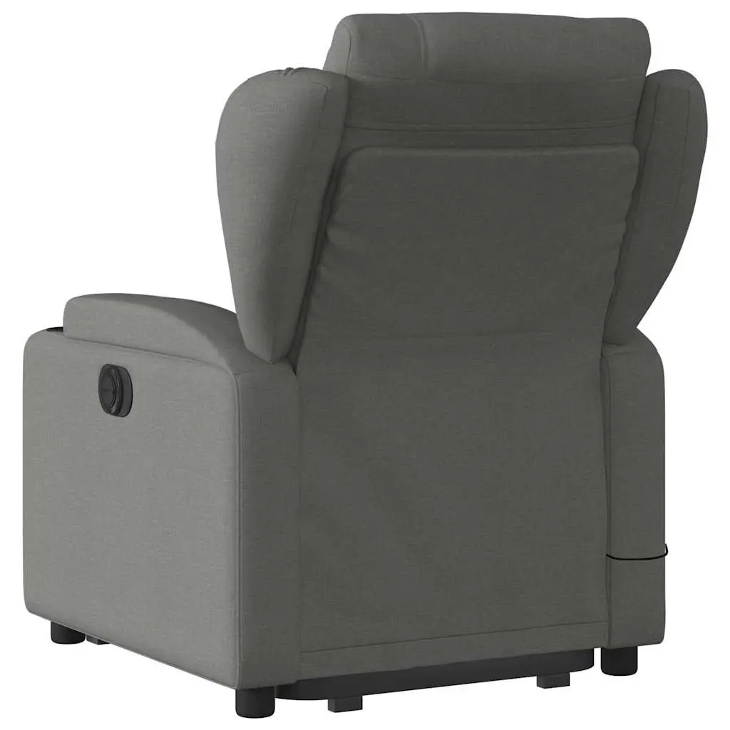 Electric Massage Recliner Chair Fabric Grey