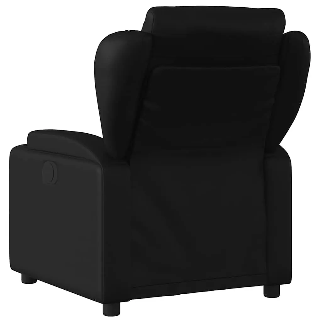 Electric Massage Recliner Chair Faux Leather Black 135 Degrees