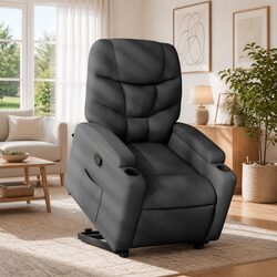 Functional Grey Fabric Recliner Chair for Everyday Use