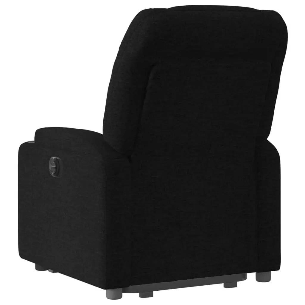 Stand Up Recliner Chair Electric Power Lift Manual Recline Black Fabric