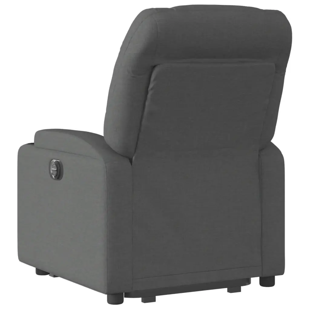 Electric Recliner Armchair Power Lift Fabric Upholstery Grey