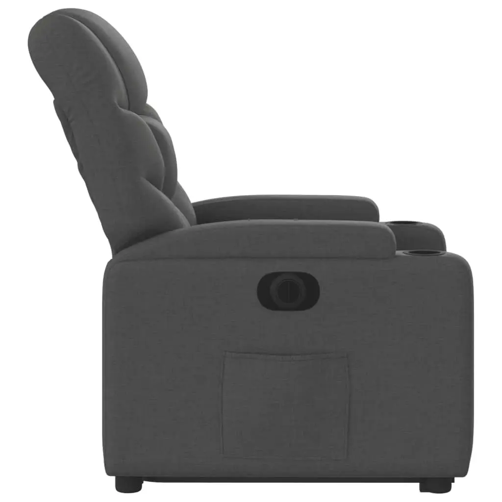 Electric Recliner Armchair Power Lift Fabric Upholstery Grey