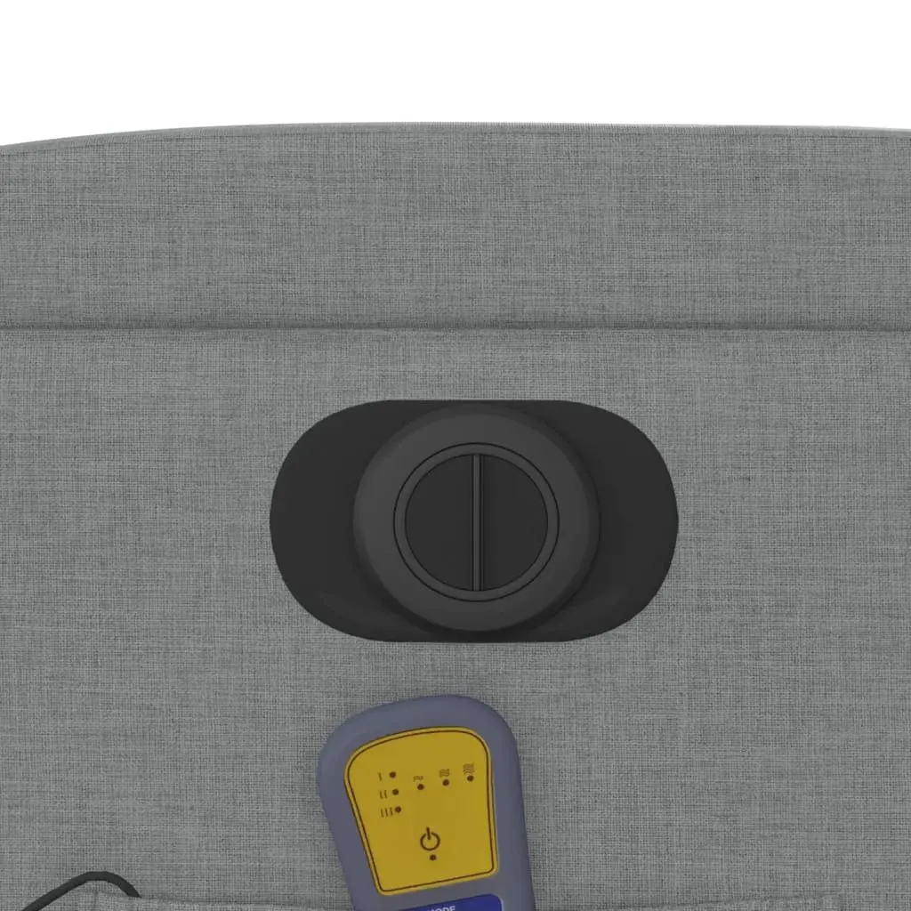 Electric Massage Chair Fabric Grey Stand Up Recliner with Lift Function and Vibration Massage