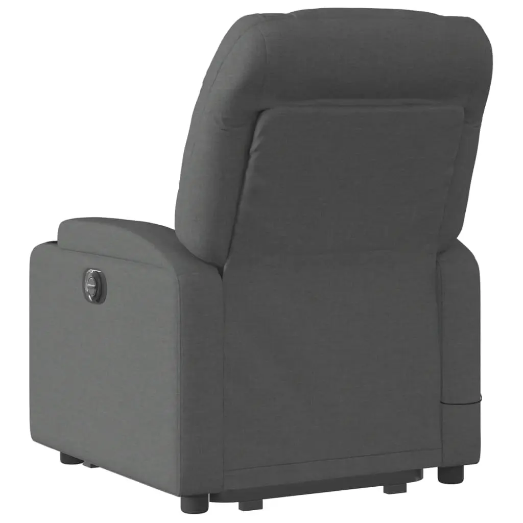 Electric Recliner Chair Fabric Grey Power Lift Massage Armchair
