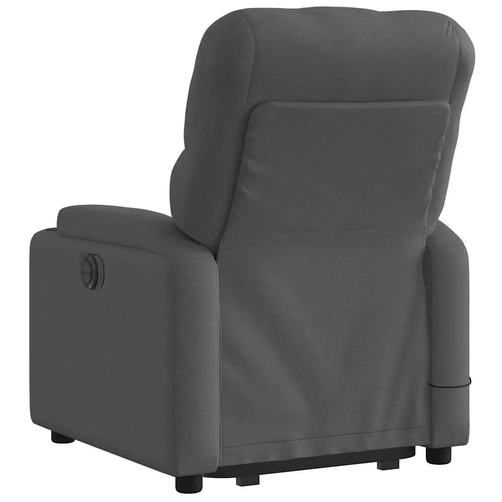Stand Up Massage Recliner Chair Grey Fabric Power Lift Manual Recline Armchair