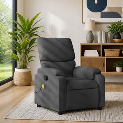 Practical Grey Fabric Recliner Chair for Home Use