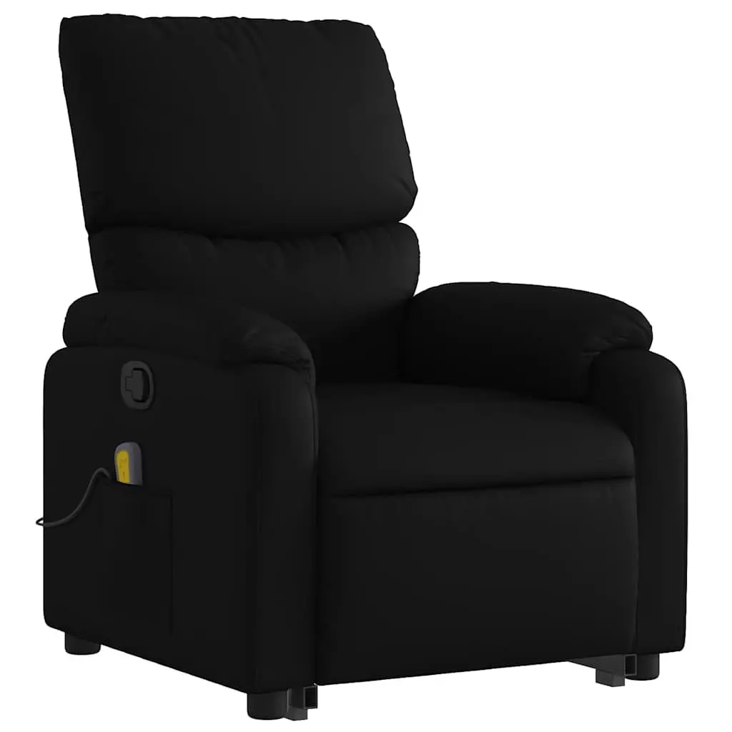 Electric Massage Recliner Chair Faux Leather Black Power Lift 135 Degrees