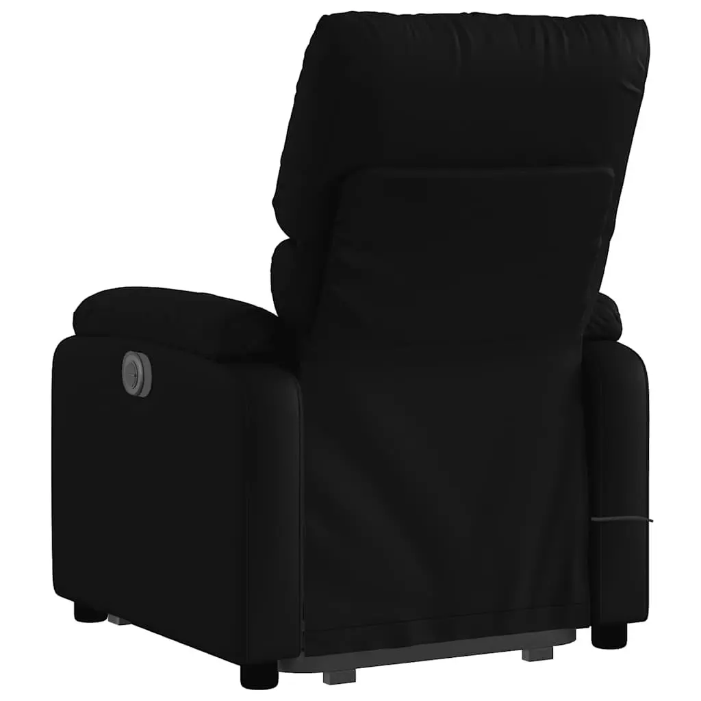 Electric Massage Recliner Chair Faux Leather Black Power Lift 135 Degrees
