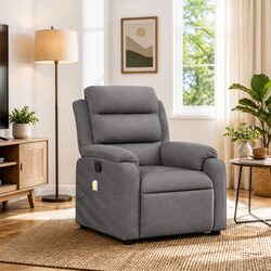 Versatile Grey Fabric Massage Recliner for Home Use
