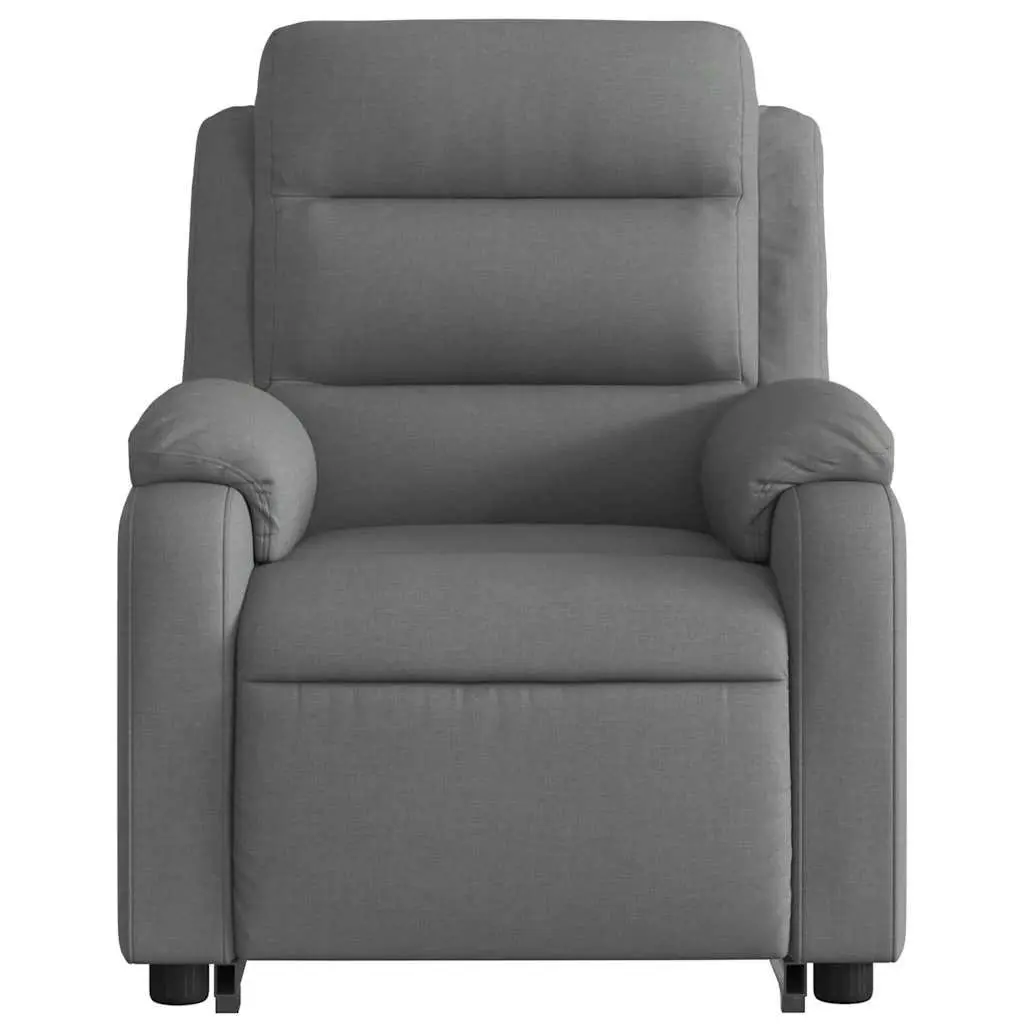 Electric Massage Recliner Chair Fabric Grey 135 Degrees