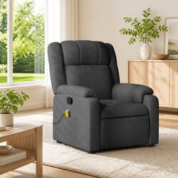 Versatile Grey Reclining Massage Chair for Home Comfort