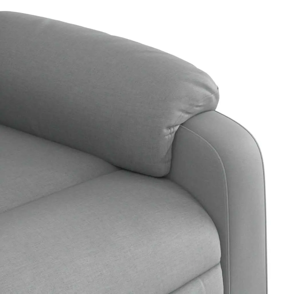 Electric Massage Recliner Chair Fabric Grey 135 Degrees