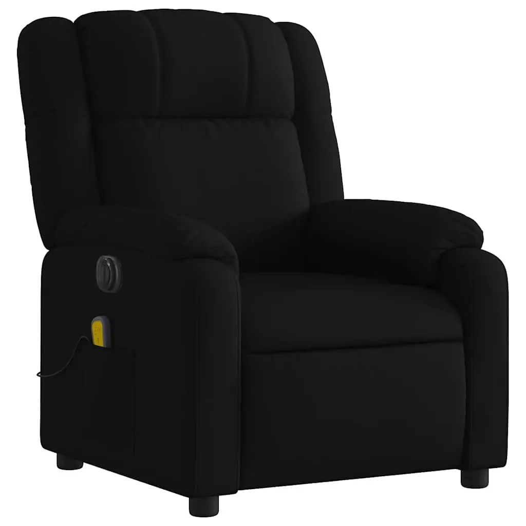 Electric Massage Recliner Chair Black Fabric Armchair Lounge Seat Footrest