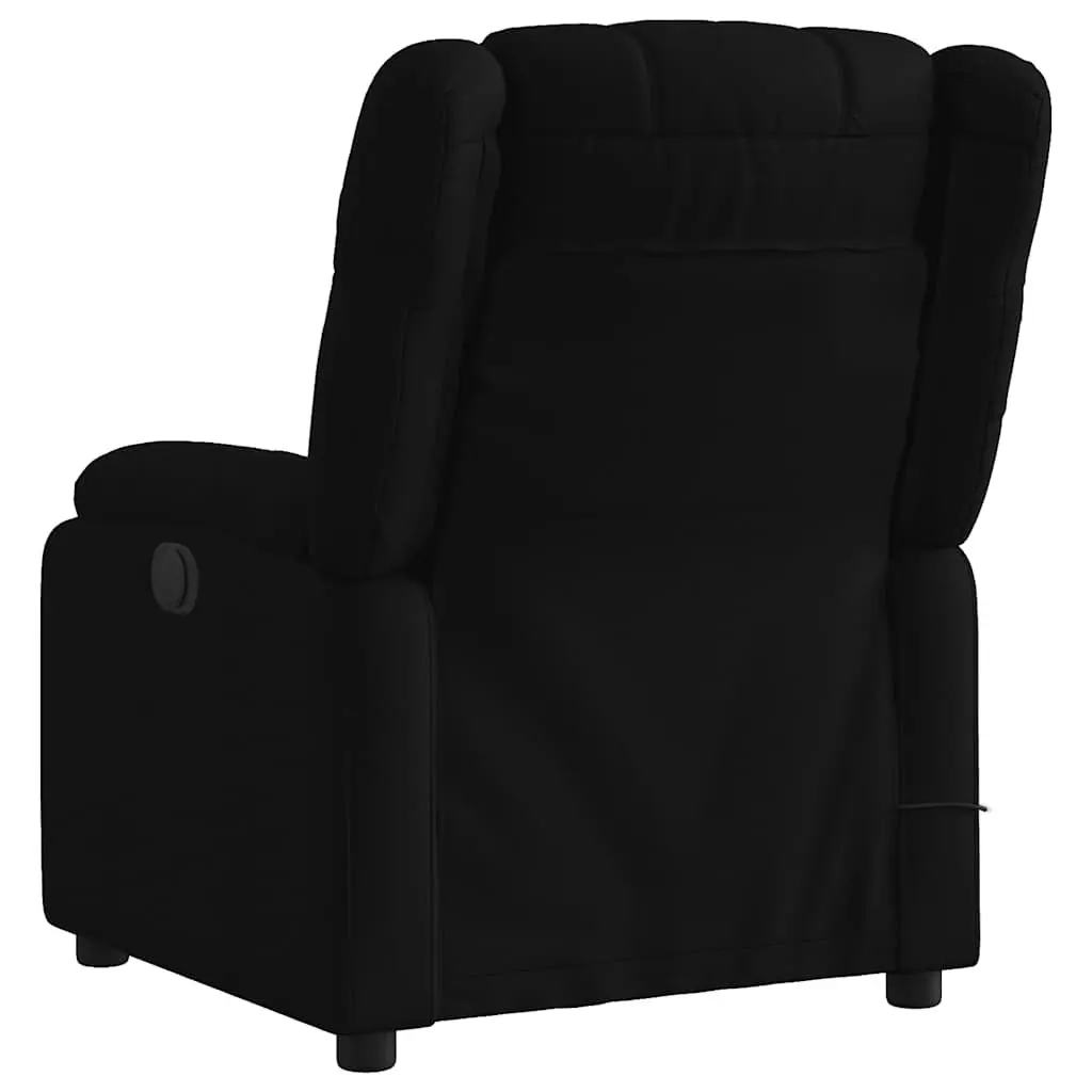 Electric Massage Recliner Chair Black Fabric Armchair Lounge Seat Footrest