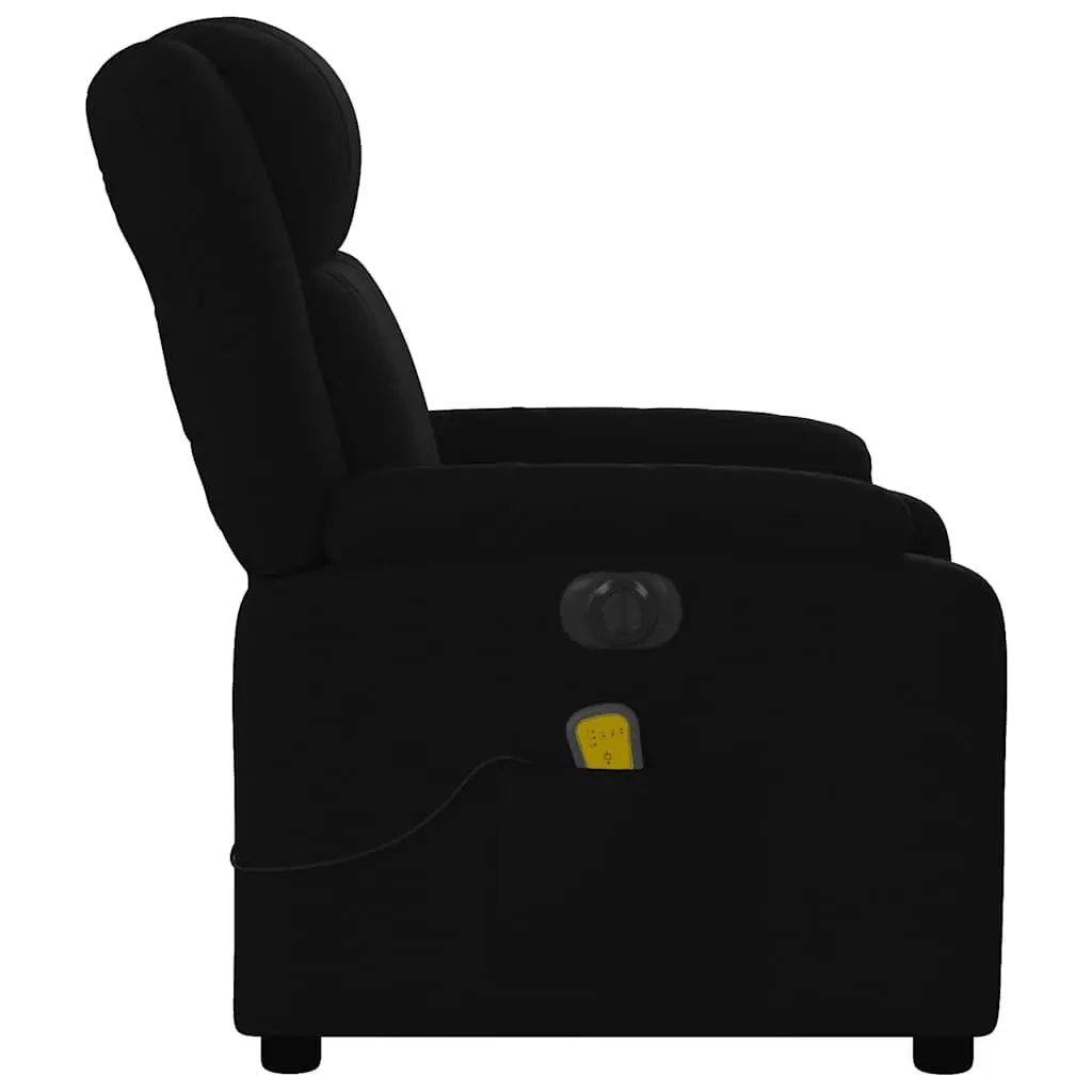 Electric Massage Recliner Chair Black Fabric Armchair Lounge Seat Footrest