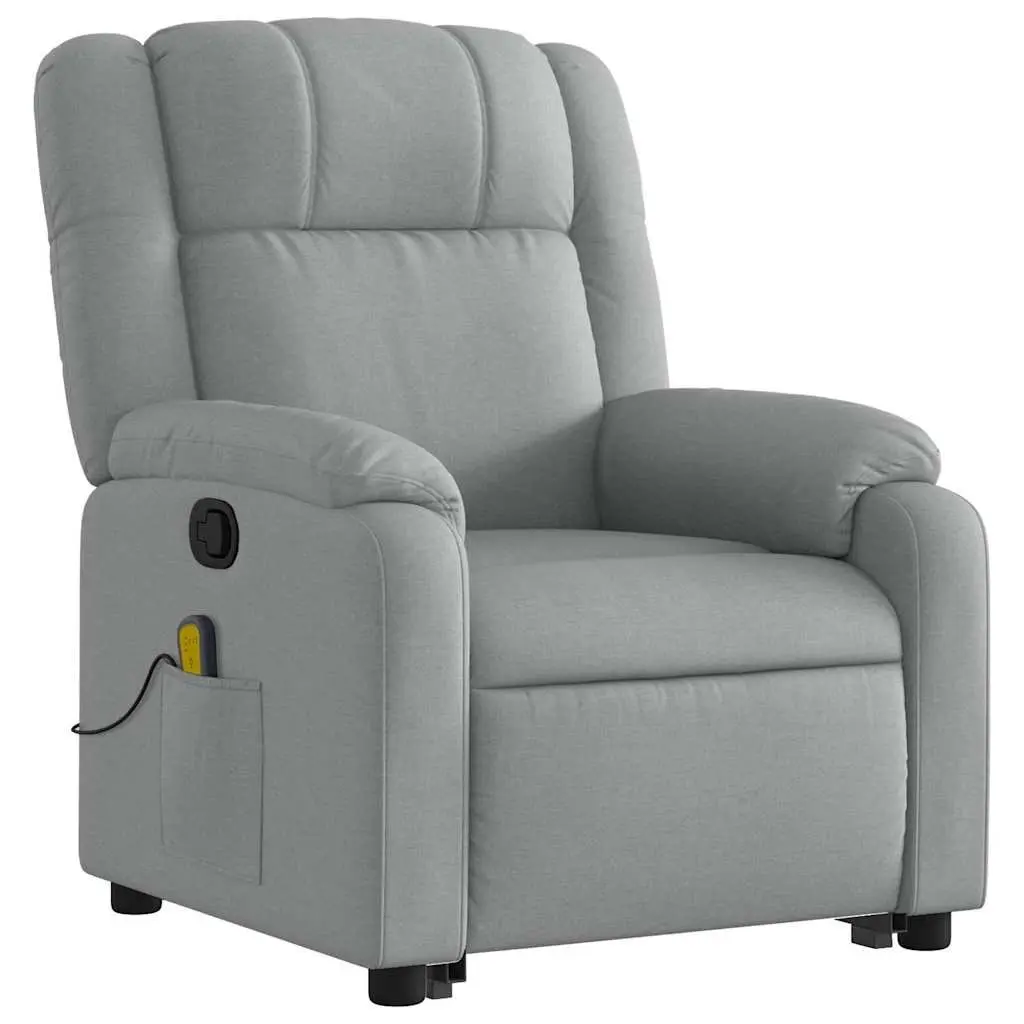 Stand Up Massage Recliner Chair Power Lift Grey Fabric