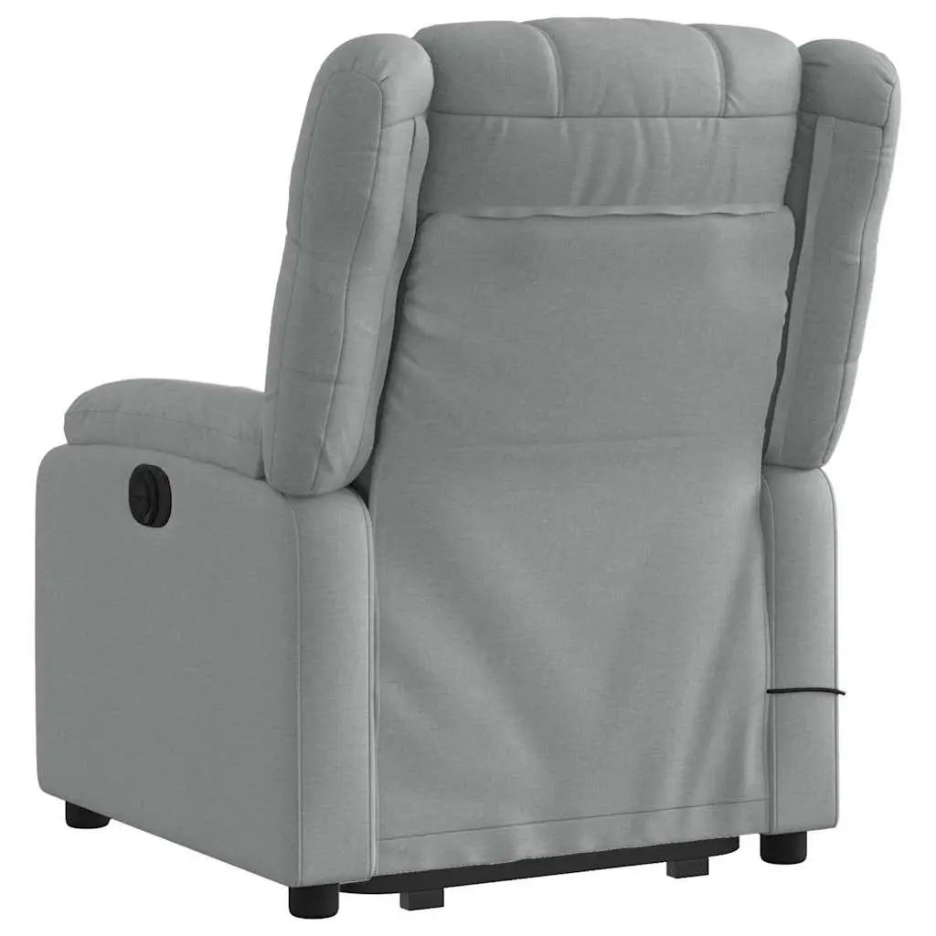 Stand Up Massage Recliner Chair Power Lift Grey Fabric