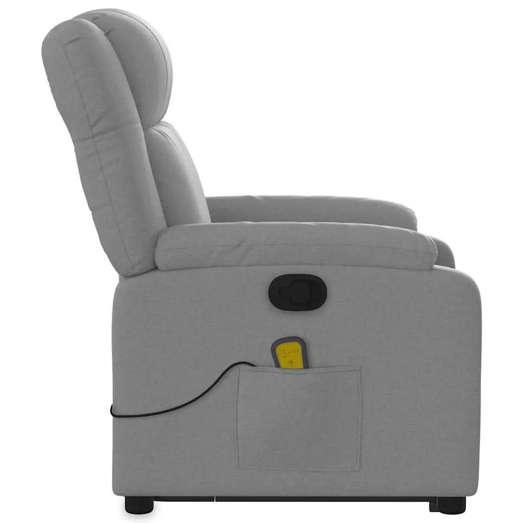 Stand Up Massage Recliner Chair Power Lift Grey Fabric