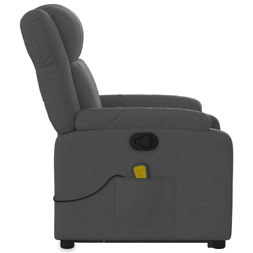 Massage Recliner Chair Electric Power Lift Grey Fabric 135 Degrees