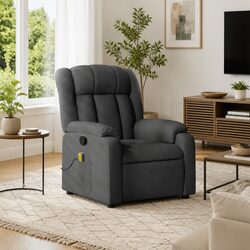 Grey Manual Recline Massage Chair for Relaxing at Home
