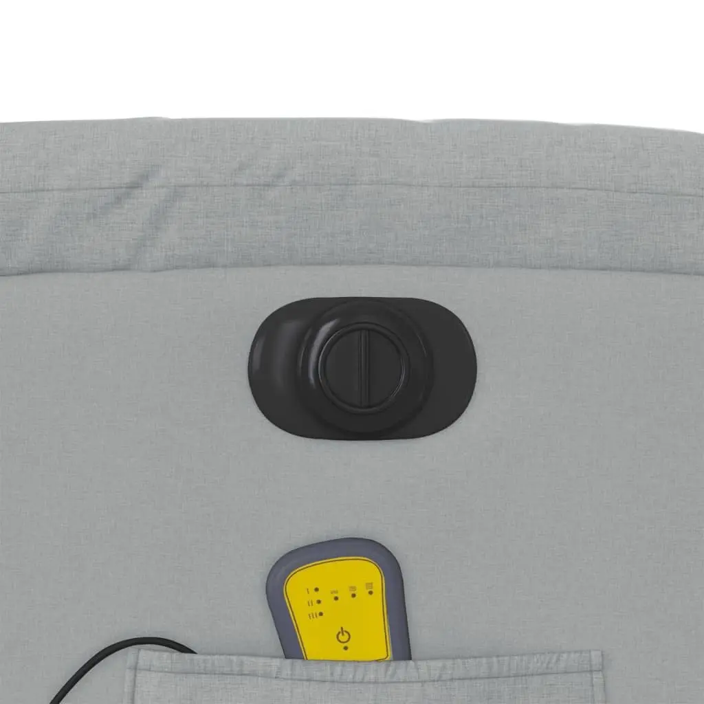 Electric Massage Recliner Chair Lift Function Fabric Grey for Elderly with Electric Recline and 6 Massage Points