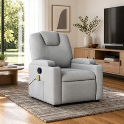 Practical Grey Fabric Massage Recliner Chair for Home Use