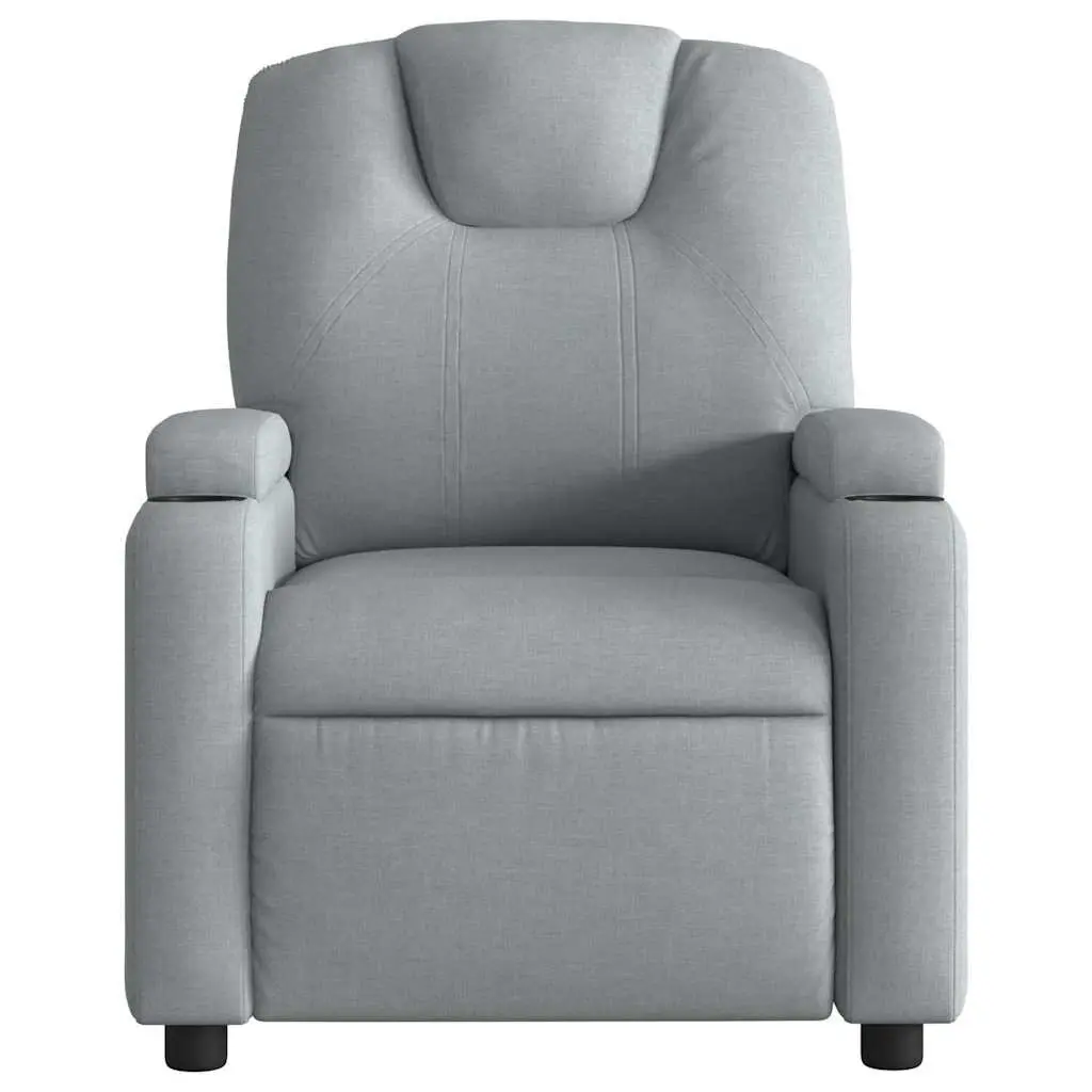 Massage Recliner Chair Manual Reclining Fabric Grey