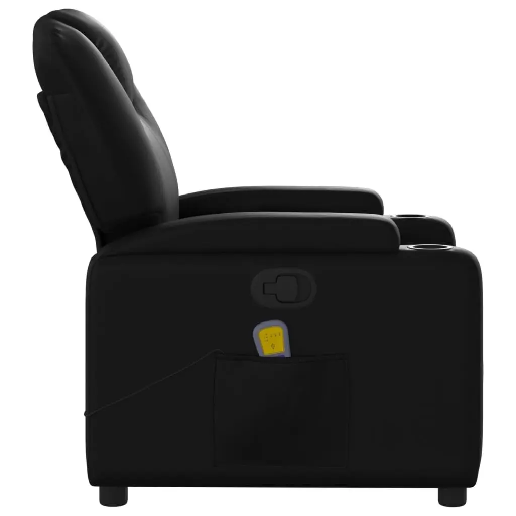 Black Faux Leather Recliner Chair for Home Use