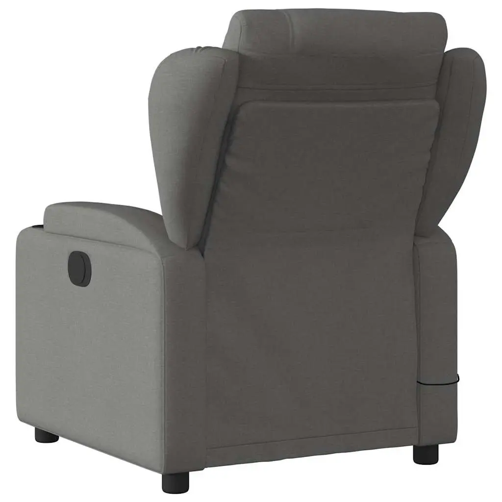 Massage Recliner Chair Manual Reclining Fabric 135 Degrees Grey