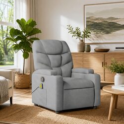 Versatile Grey Fabric Massage Recliner for Your Home
