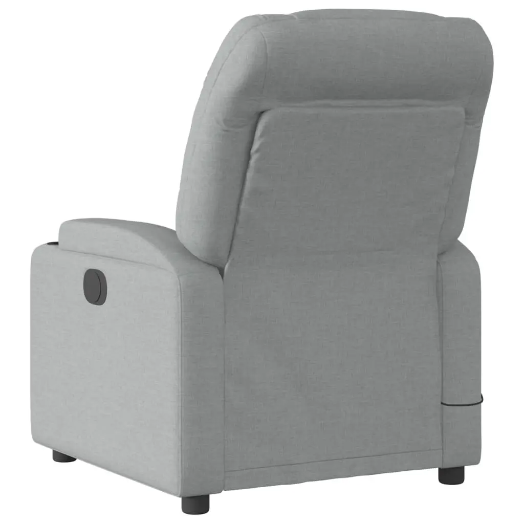 Recliner Chair Vibration Massage Grey Fabric Manual Adjust 135 Degrees Armchair