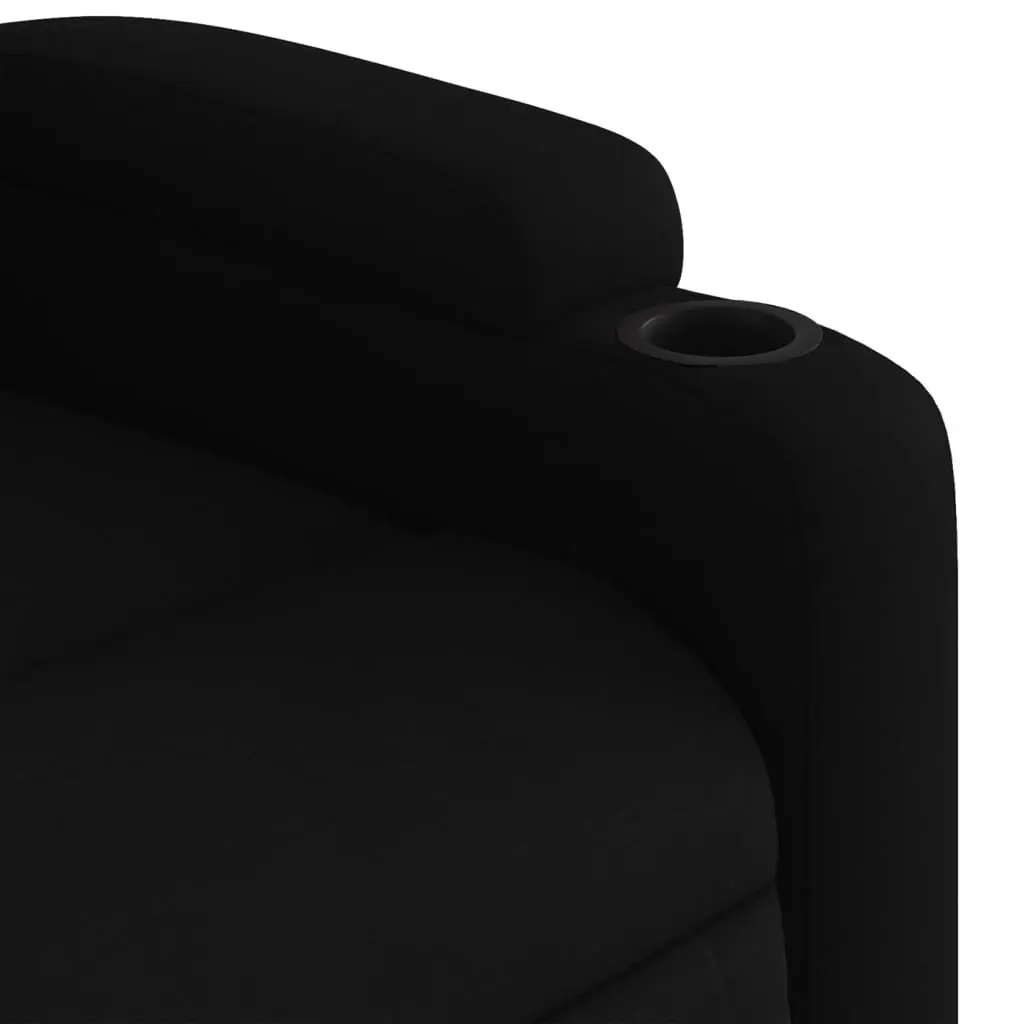 Recliner Massage Chair Fabric Black Manual Vibration Adjustable Armchair