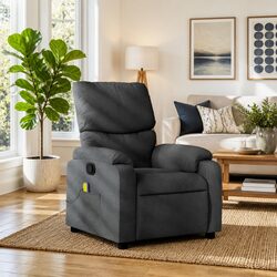 Practical Grey Fabric Massage Recliner Chair for Home