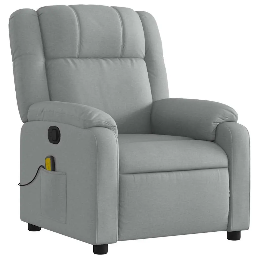 Light Grey Manual Recline Massage Chair for Home Use
