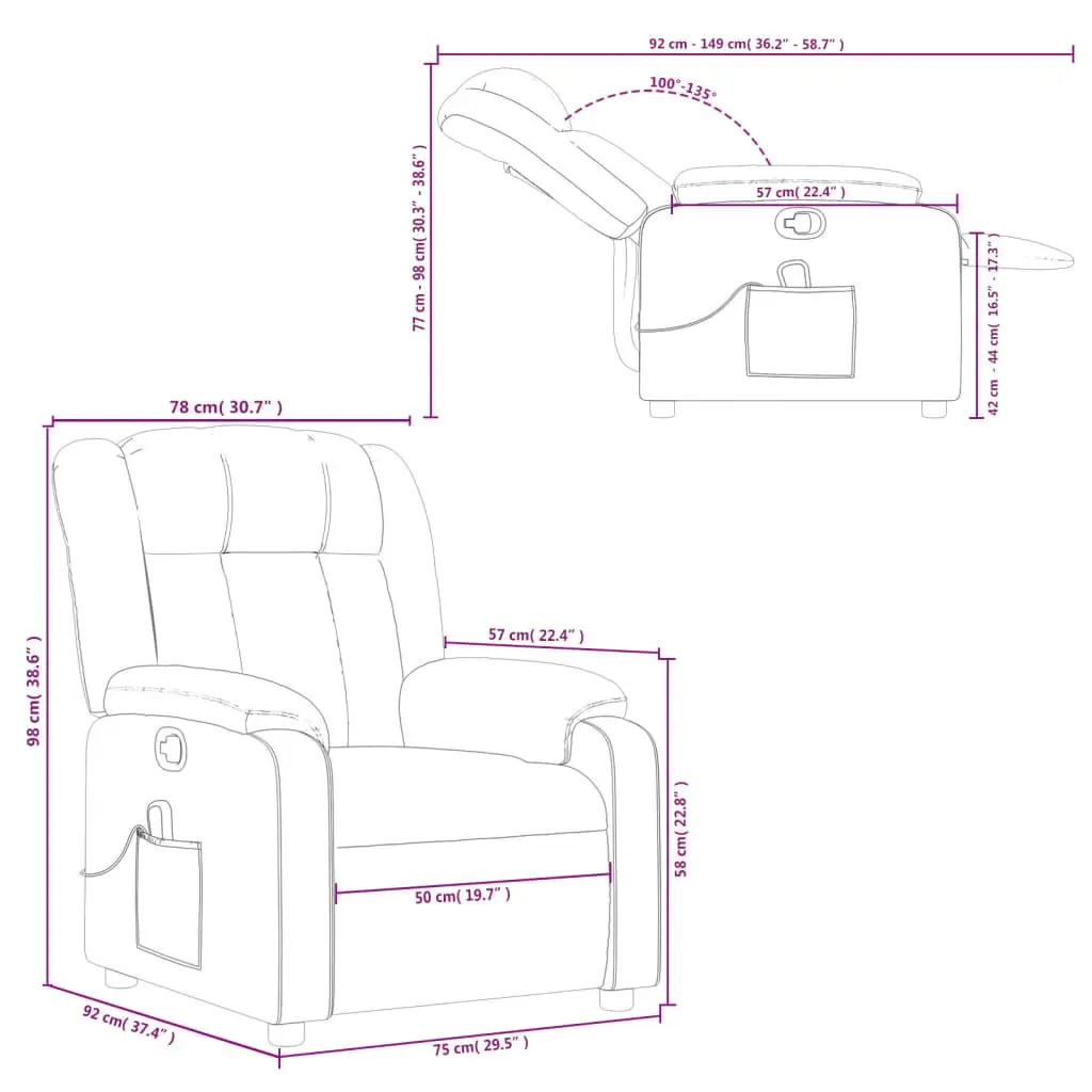 Grey Massage Recliner for Home Use