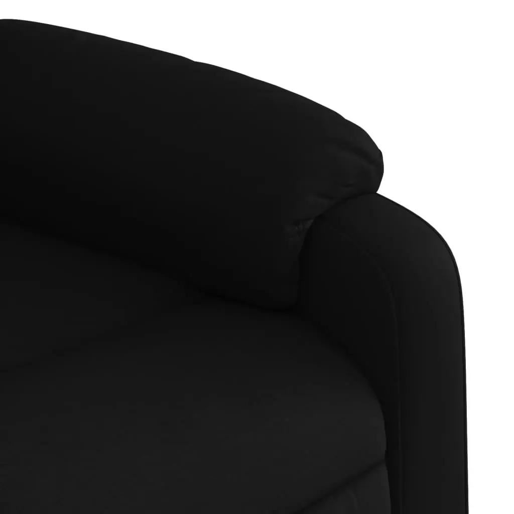 Massage Recliner Chair Fabric Black Manual Adjustable Lounge Seat with Vibration