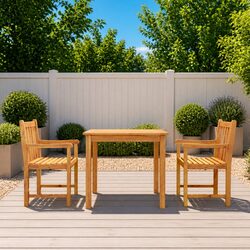 Practical 3 Piece Garden Dining Set for Your Patio