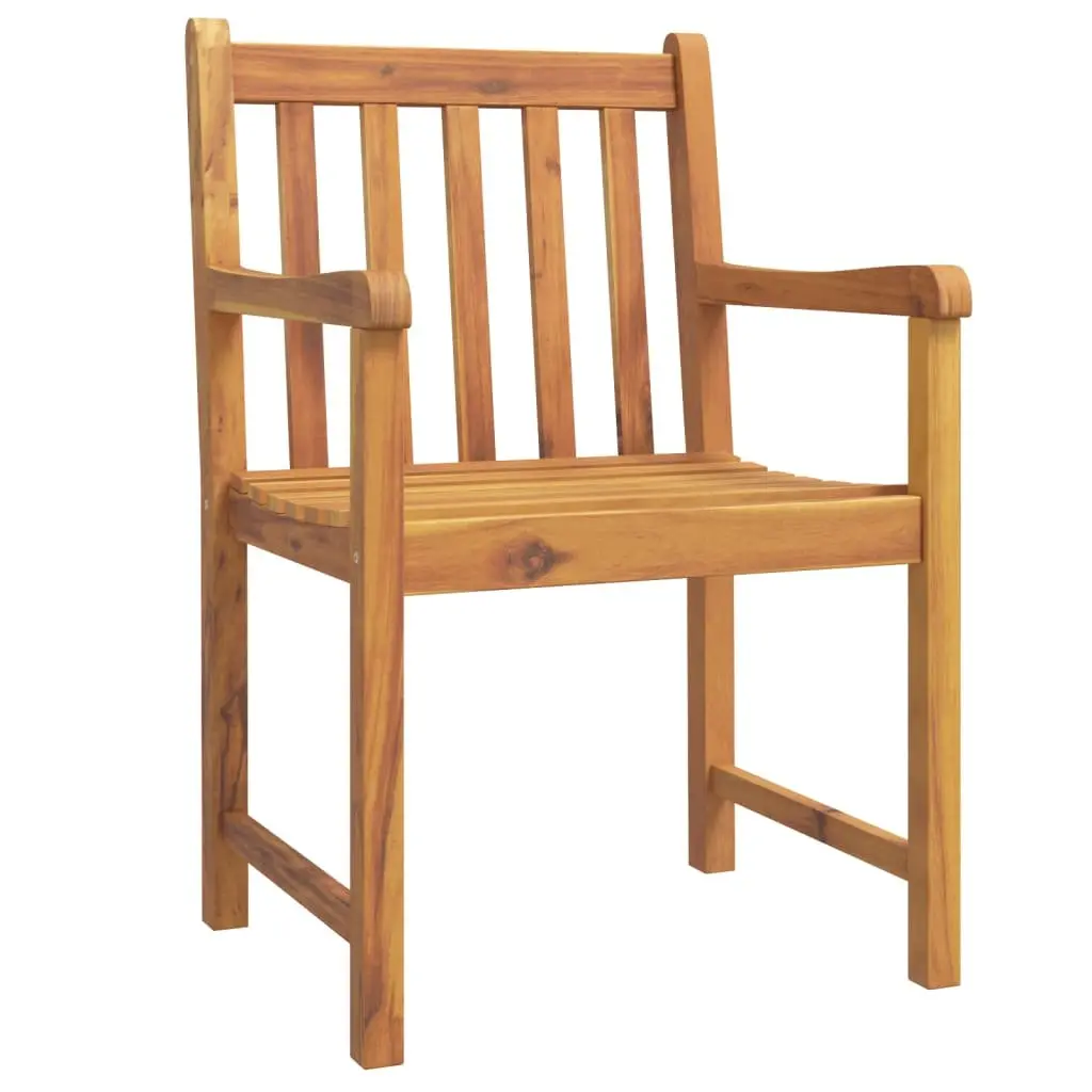 3 Piece Garden Dining Set Solid Acacia Wood Outdoor Furniture Brown Table Chairs