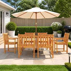 Practical 7 Piece Outdoor Dining Set for Your Garden