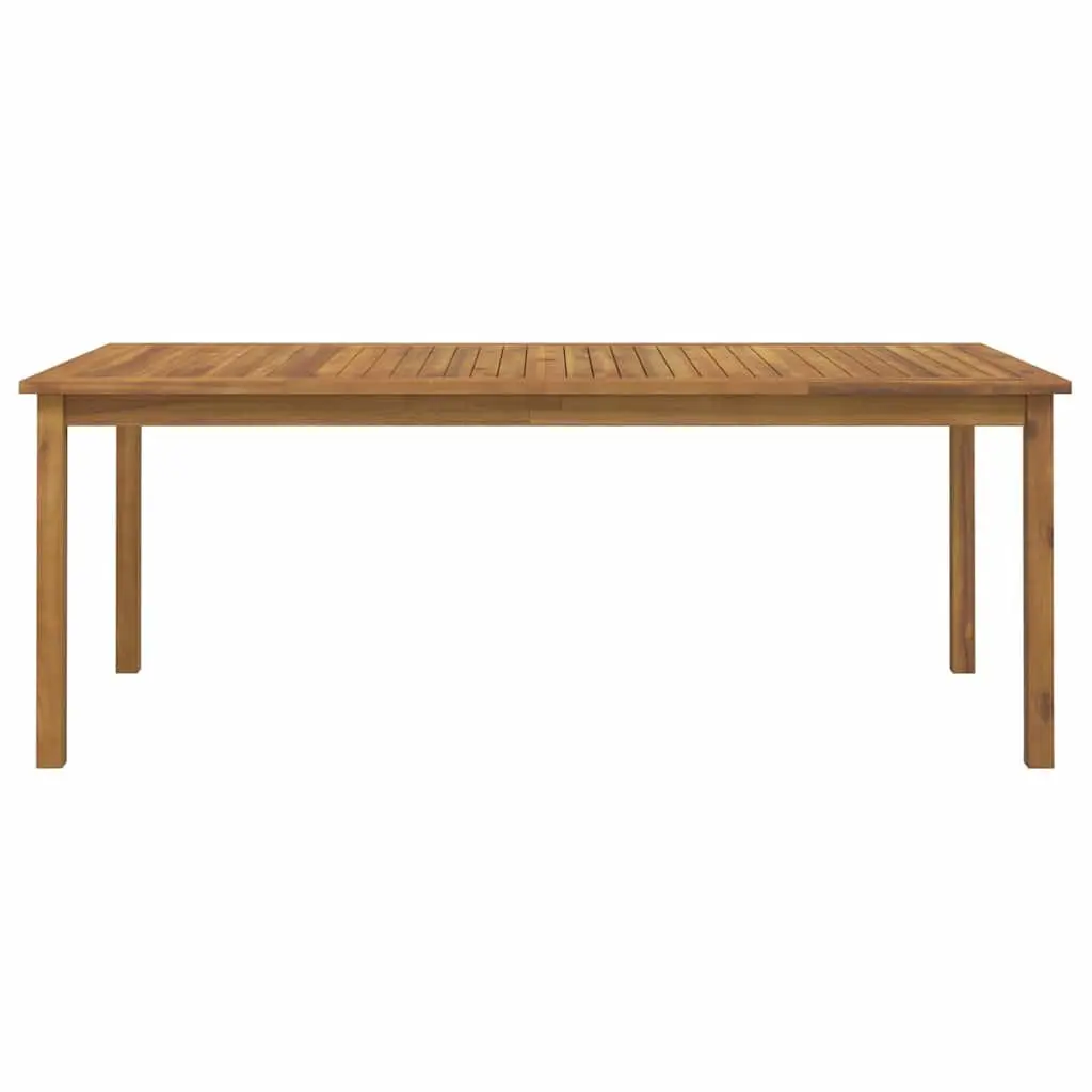 7 Piece Outdoor Dining Set Brown Solid Acacia Wood Patio Furniture